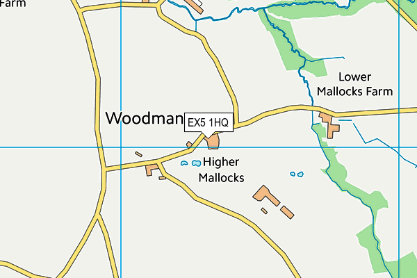 EX5 1HQ map - OS VectorMap District (Ordnance Survey) EX5 1HQ map - OS VectorMap District (Ordnance Survey)