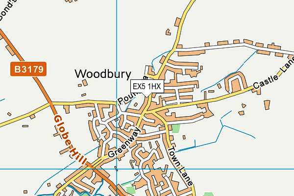 EX5 1HX map - OS VectorMap District (Ordnance Survey) EX5 1HX map - OS VectorMap District (Ordnance Survey)