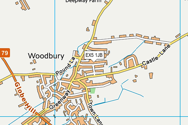 EX5 1JB map - OS VectorMap District (Ordnance Survey) EX5 1JB map - OS VectorMap District (Ordnance Survey)