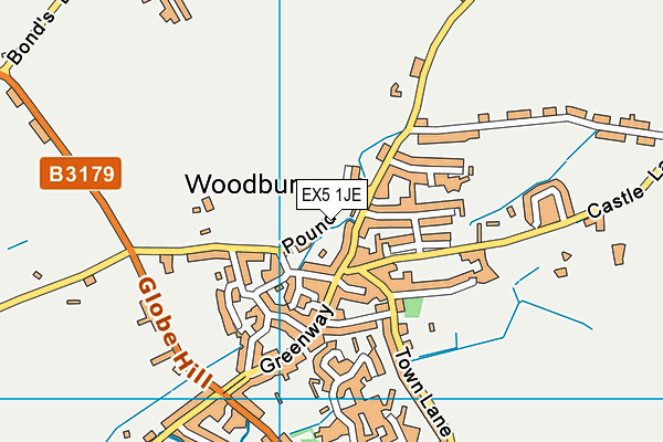 EX5 1JE map - OS VectorMap District (Ordnance Survey)