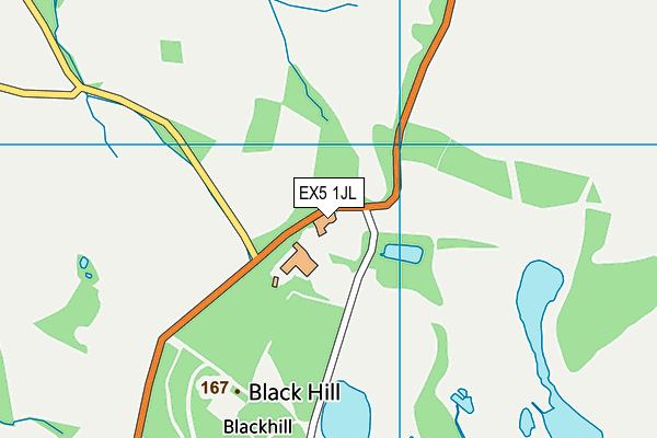 EX5 1JL map - OS VectorMap District (Ordnance Survey) EX5 1JL map - OS VectorMap District (Ordnance Survey)