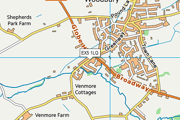 EX5 1LQ map - OS VectorMap District (Ordnance Survey) EX5 1LQ map - OS VectorMap District (Ordnance Survey)