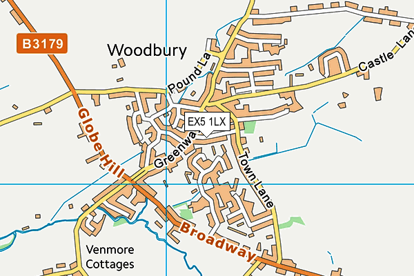 EX5 1LX map - OS VectorMap District (Ordnance Survey)