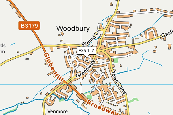 EX5 1LZ map - OS VectorMap District (Ordnance Survey) EX5 1LZ map - OS VectorMap District (Ordnance Survey)