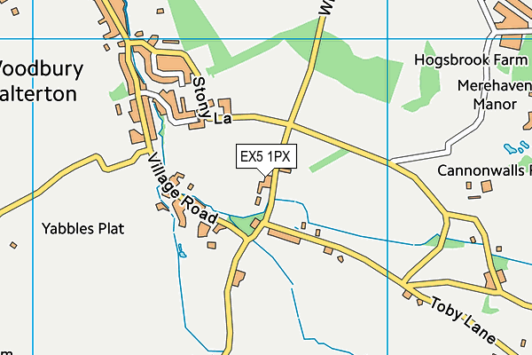EX5 1PX map - OS VectorMap District (Ordnance Survey) EX5 1PX map - OS VectorMap District (Ordnance Survey)