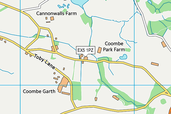 EX5 1PZ map - OS VectorMap District (Ordnance Survey) EX5 1PZ map - OS VectorMap District (Ordnance Survey)