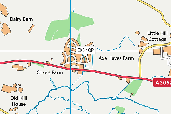 EX5 1QP map - OS VectorMap District (Ordnance Survey) EX5 1QP map - OS VectorMap District (Ordnance Survey)
