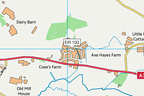 EX5 1QQ map - OS VectorMap District (Ordnance Survey) EX5 1QQ map - OS VectorMap District (Ordnance Survey)