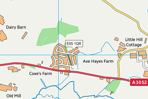 EX5 1QR map - OS VectorMap District (Ordnance Survey) EX5 1QR map - OS VectorMap District (Ordnance Survey)