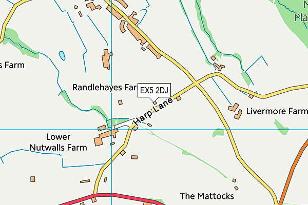 EX5 2DJ map - OS VectorMap District (Ordnance Survey) EX5 2DJ map - OS VectorMap District (Ordnance Survey)