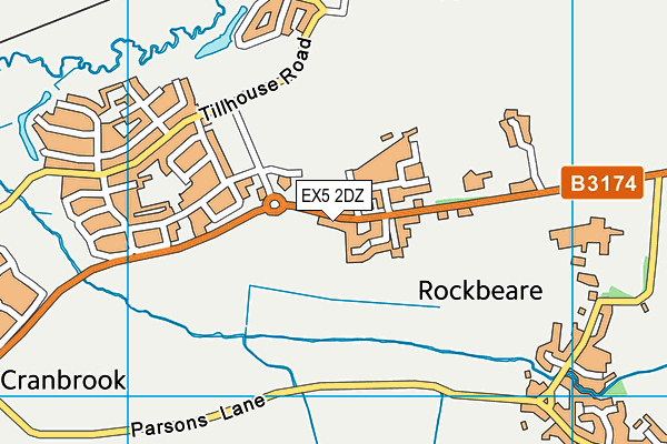 EX5 2DZ map - OS VectorMap District (Ordnance Survey) EX5 2DZ map - OS VectorMap District (Ordnance Survey)