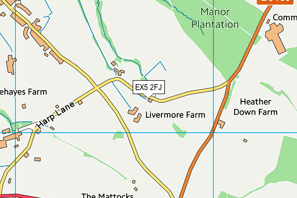 EX5 2FJ map - OS VectorMap District (Ordnance Survey) EX5 2FJ map - OS VectorMap District (Ordnance Survey)