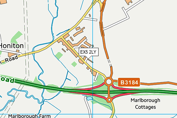 EX5 2LY map - OS VectorMap District (Ordnance Survey) EX5 2LY map - OS VectorMap District (Ordnance Survey)