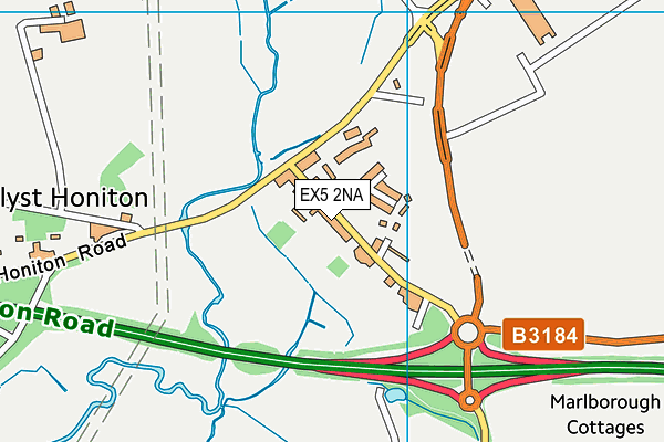 EX5 2NA map - OS VectorMap District (Ordnance Survey) EX5 2NA map - OS VectorMap District (Ordnance Survey)