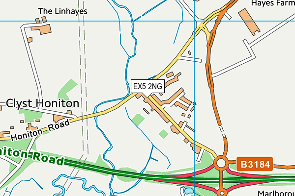 EX5 2NG map - OS VectorMap District (Ordnance Survey) EX5 2NG map - OS VectorMap District (Ordnance Survey)