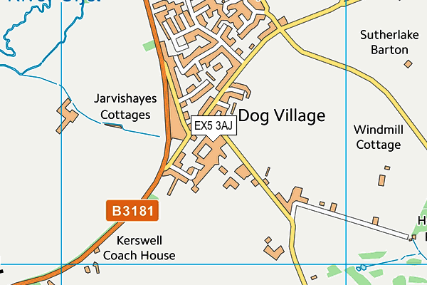 EX5 3AJ map - OS VectorMap District (Ordnance Survey) EX5 3AJ map - OS VectorMap District (Ordnance Survey)