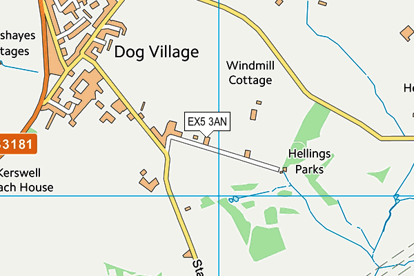 EX5 3AN map - OS VectorMap District (Ordnance Survey) EX5 3AN map - OS VectorMap District (Ordnance Survey)