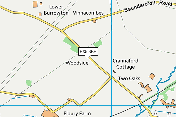 EX5 3BE map - OS VectorMap District (Ordnance Survey)