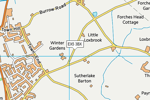 EX5 3BX map - OS VectorMap District (Ordnance Survey) EX5 3BX map - OS VectorMap District (Ordnance Survey)