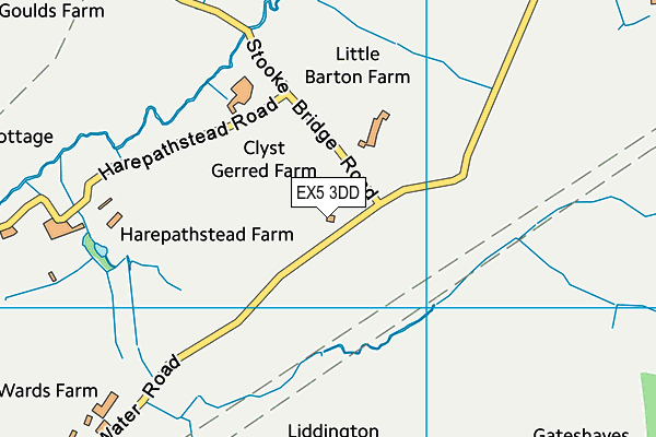EX5 3DD map - OS VectorMap District (Ordnance Survey) EX5 3DD map - OS VectorMap District (Ordnance Survey)