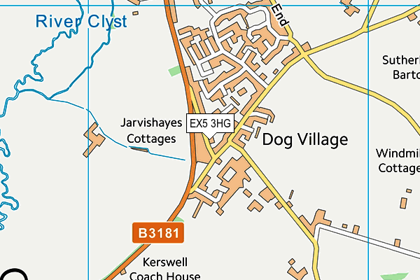 EX5 3HG map - OS VectorMap District (Ordnance Survey) EX5 3HG map - OS VectorMap District (Ordnance Survey)