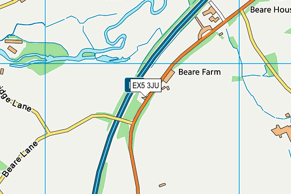 EX5 3JU map - OS VectorMap District (Ordnance Survey) EX5 3JU map - OS VectorMap District (Ordnance Survey)