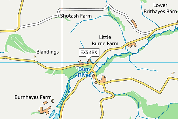 EX5 4BX map - OS VectorMap District (Ordnance Survey) EX5 4BX map - OS VectorMap District (Ordnance Survey)