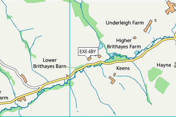 EX5 4BY map - OS VectorMap District (Ordnance Survey) EX5 4BY map - OS VectorMap District (Ordnance Survey)