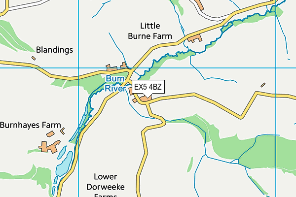 EX5 4BZ map - OS VectorMap District (Ordnance Survey)