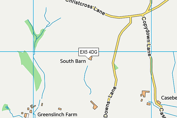 EX5 4DG map - OS VectorMap District (Ordnance Survey) EX5 4DG map - OS VectorMap District (Ordnance Survey)