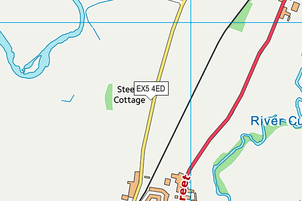 EX5 4ED map - OS VectorMap District (Ordnance Survey) EX5 4ED map - OS VectorMap District (Ordnance Survey)