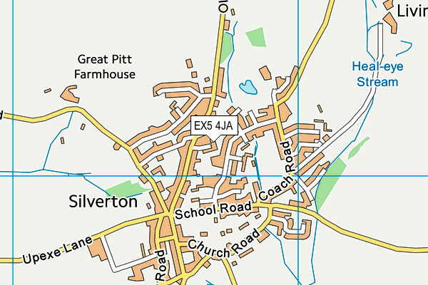 EX5 4JA map - OS VectorMap District (Ordnance Survey) EX5 4JA map - OS VectorMap District (Ordnance Survey)