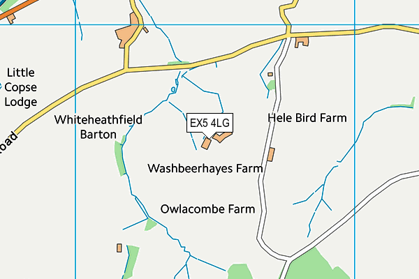 EX5 4LG map - OS VectorMap District (Ordnance Survey)