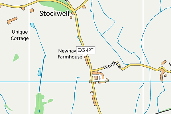 EX5 4PT map - OS VectorMap District (Ordnance Survey) EX5 4PT map - OS VectorMap District (Ordnance Survey)