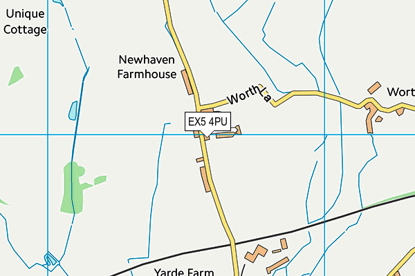 EX5 4PU map - OS VectorMap District (Ordnance Survey) EX5 4PU map - OS VectorMap District (Ordnance Survey)