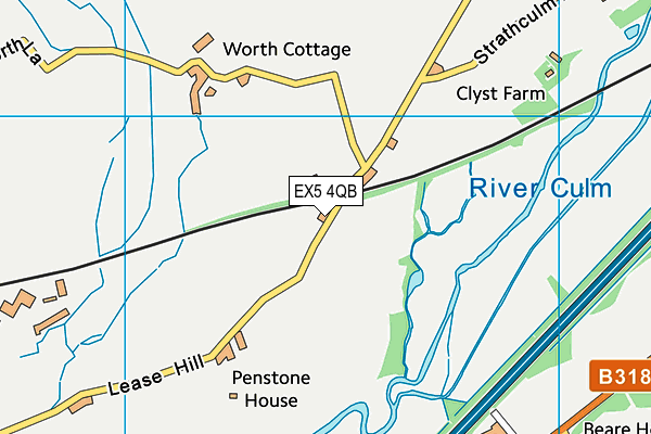 EX5 4QB map - OS VectorMap District (Ordnance Survey) EX5 4QB map - OS VectorMap District (Ordnance Survey)
