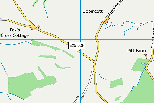 EX5 5QH map - OS VectorMap District (Ordnance Survey) EX5 5QH map - OS VectorMap District (Ordnance Survey)