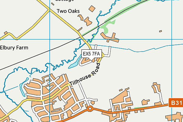 EX5 7FA map - OS VectorMap District (Ordnance Survey) EX5 7FA map - OS VectorMap District (Ordnance Survey)