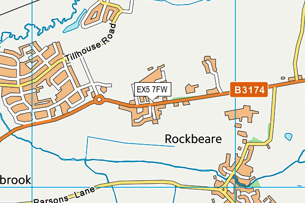 EX5 7FW map - OS VectorMap District (Ordnance Survey) EX5 7FW map - OS VectorMap District (Ordnance Survey)