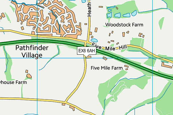 EX6 6AH map - OS VectorMap District (Ordnance Survey) EX6 6AH map - OS VectorMap District (Ordnance Survey)