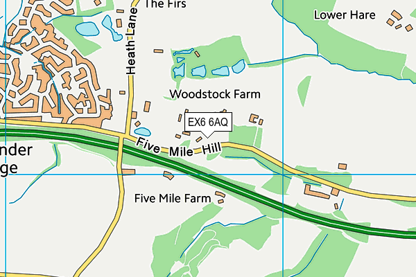 EX6 6AQ map - OS VectorMap District (Ordnance Survey) EX6 6AQ map - OS VectorMap District (Ordnance Survey)