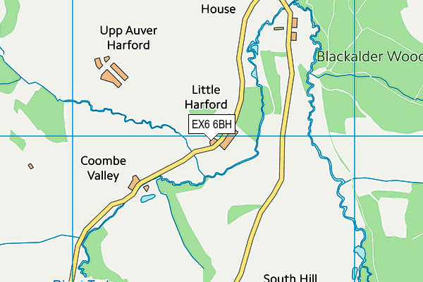 EX6 6BH map - OS VectorMap District (Ordnance Survey) EX6 6BH map - OS VectorMap District (Ordnance Survey)