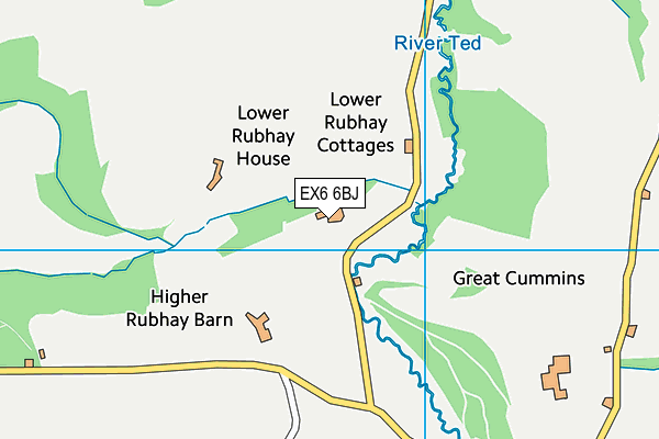 EX6 6BJ map - OS VectorMap District (Ordnance Survey) EX6 6BJ map - OS VectorMap District (Ordnance Survey)