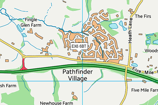 EX6 6BT map - OS VectorMap District (Ordnance Survey) EX6 6BT map - OS VectorMap District (Ordnance Survey)
