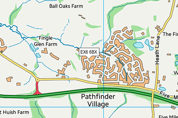 EX6 6BX map - OS VectorMap District (Ordnance Survey) EX6 6BX map - OS VectorMap District (Ordnance Survey)