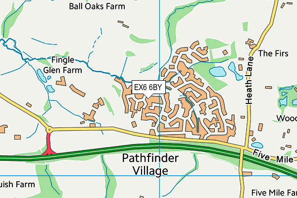 EX6 6BY map - OS VectorMap District (Ordnance Survey)
