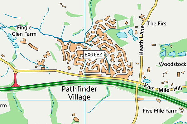 EX6 6BZ map - OS VectorMap District (Ordnance Survey) EX6 6BZ map - OS VectorMap District (Ordnance Survey)