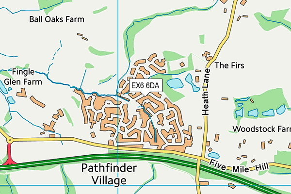 EX6 6DA map - OS VectorMap District (Ordnance Survey) EX6 6DA map - OS VectorMap District (Ordnance Survey)