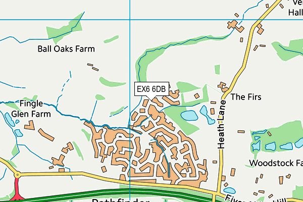 EX6 6DB map - OS VectorMap District (Ordnance Survey) EX6 6DB map - OS VectorMap District (Ordnance Survey)