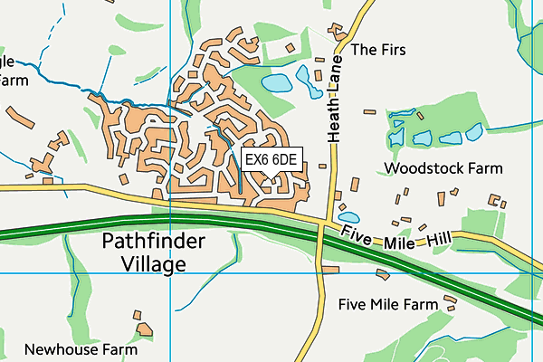 EX6 6DE map - OS VectorMap District (Ordnance Survey) EX6 6DE map - OS VectorMap District (Ordnance Survey)